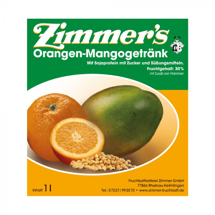 Zimmer Fruchtsaftkelterei Orangen-Mangogetränk