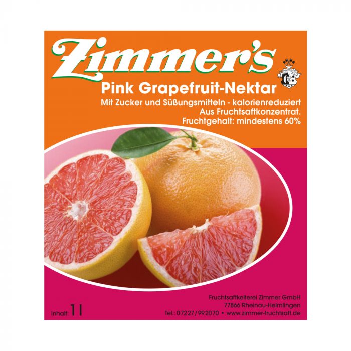Zimmer Fruchtsaftkelterei Pink Grapefruit-Nektar