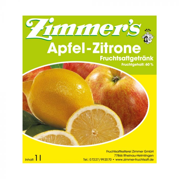 Zimmer Fruchtsaftkelterei Apfel-Zitrone